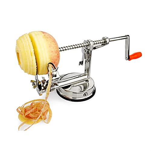 ZYZ 3 in 1 Schäler Handkurbelschäler aus Edelstahl Multifunktions-Fruchtgemüse-schnell rotierende Schälmaschine Apfel-Kartoffel-Schneidemaschine von ZYZ