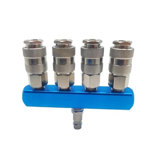 Druckluftkompressor für Pumpenmontage, Kupplung, Multisplitter, Gasverteiler für 1/4-Zoll-Schnellanschluss (S-ML-5 EU SM20) von ZZAYGESY