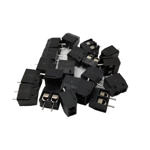 ZZAYGESY 100 Stück P-CB-Anschlussklemmen Abstand 5.0, Klemme KF301 rot, blau, grün, schwarz (2p schwarz, Eisenfüße) von ZZAYGESY
