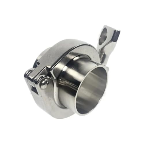 ZZAYGESY 38 mm 51 mm Sanitärflansch-Rohr-Schweißhülse + Tri-Klemme + PT-FE oder Silikondichtung, Edelstahl, SUS SS 304 Triclamp (45 mm) von ZZAYGESY