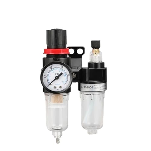 ZZAYGESY AFC2000 Luftkompressor, Luftkompressor, Ölregler, AFR2000 + AL2000 G1/4, Öl- und Wasserabscheider, reduziert den Druck (mit 8 mm JP COULPER) von ZZAYGESY