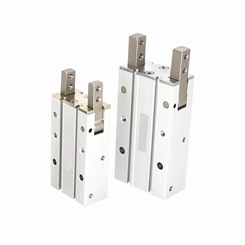 ZZAYGESY Doppeltwirkender pneumatischer Greifer, 180 Grad, abgewinkelt, Aluminium-Klemmen, Bohrung 10–25 mm (M-HY2 25D) von ZZAYGESY