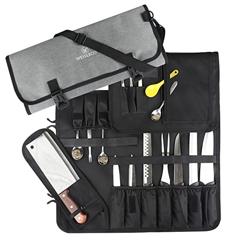 ZZBD Kochmesser Rolltasche Langlebiger Messerträger zur Aufbewahrung von mehr als 8 Messern Plus Reißverschlusstasche für kulinarische Werkzeuge Tragbare Kochmessertasche mit Schultergurt ZZBD Kochmesser Rolltasche Langlebiger Messerträger zur Aufbewahrung von mehr als 8 Messern Plus Reißverschlusstasche für kulinarische Werkzeuge Tragbare Kochmessertasche mit Schultergurt von ZZBD
