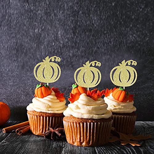 Kürbis-Cupcake-Topper – Herbst-Cupcake-Topper, Kürbis-Themen-Dekor, Kürbis-Babyparty, unser kleiner Kürbis von ZZDCMS