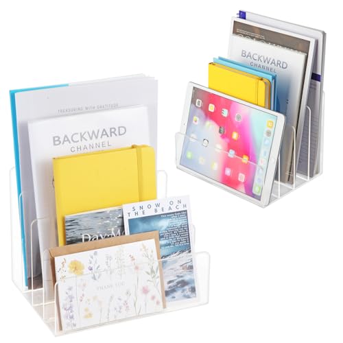 ZZDWLDHA 2 x Acryl-Aktenhalter, 4 Fächer, transparenter Aktenordner, Briefsortierer, Schreibtischordner für Zuhause, Büro, Schule ZZDWLDHA 2 x Acryl-Aktenhalter, 4 Fächer, transparenter Aktenordner, Briefsortierer, Schreibtischordner für Zuhause, Büro, Schule von ZZDWLDHA