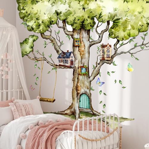 Wandtattoo Baumhaus Wandsticker Wanddeko für Wohnzimmer Schlafzimmer Sofa Hintergrund,Wandaufkleber Kinderzimmer Mädchen und Jungs,Wandaufkleber Diy Wandkunst Dekor Wandtattoo Baumhaus Wandsticker Wanddeko für Wohnzimmer Schlafzimmer Sofa Hintergrund,Wandaufkleber Kinderzimmer Mädchen und Jungs,Wandaufkleber Diy Wandkunst Dekor von ZZDXL