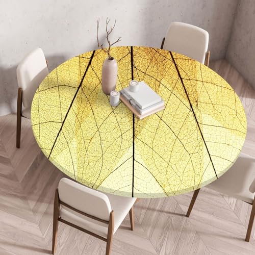 Tischdecke Rund 100 cm Blätter Gelb Orange Gartentischdecke Rund Elastisch Polyester Waschbar Outdoor-Tischdecken Gartentischdecke Wetterfest Restaurant Runde Tischdecke Tischdecke Rund 100 cm Blätter Gelb Orange Gartentischdecke Rund Elastisch Polyester Waschbar Outdoor-Tischdecken Gartentischdecke Wetterfest Restaurant Runde Tischdecke von ZZDXW