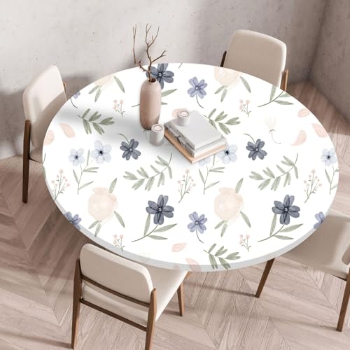 Tischdecke Rund 100 cm Blau Grün Blumen Gartentischdecke Rund Elastisch Polyester Waschbar Outdoor-Tischdecken Gartentischdecke Wetterfest Restaurant Runde Tischdecke Tischdecke Rund 100 cm Blau Grün Blumen Gartentischdecke Rund Elastisch Polyester Waschbar Outdoor-Tischdecken Gartentischdecke Wetterfest Restaurant Runde Tischdecke von ZZDXW