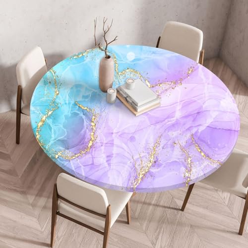 Tischdecke Rund 120 cm Rosablauer Marmor Gartentischdecke Rund Elastisch Polyester Waschbar Outdoor-Tischdecken Gartentischdecke Wetterfest Restaurant Runde Tischdecke Tischdecke Rund 120 cm Rosablauer Marmor Gartentischdecke Rund Elastisch Polyester Waschbar Outdoor-Tischdecken Gartentischdecke Wetterfest Restaurant Runde Tischdecke von ZZDXW