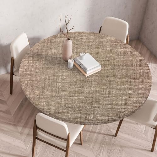 Tischdecke Rund 140 cm Braun Minimalistisch Gartentischdecke Rund Elastisch Polyester Waschbar Outdoor-Tischdecken Gartentischdecke Wetterfest Restaurant Runde Tischdecke Tischdecke Rund 140 cm Braun Minimalistisch Gartentischdecke Rund Elastisch Polyester Waschbar Outdoor-Tischdecken Gartentischdecke Wetterfest Restaurant Runde Tischdecke von ZZDXW