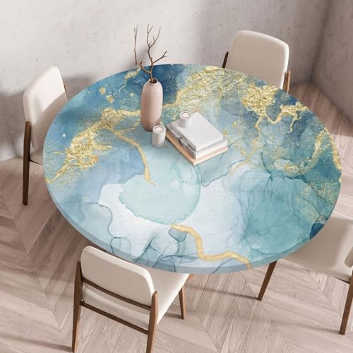 Tischdecke Rund 140 cm Grüner Goldmarmor Gartentischdecke Rund Elastisch Polyester Waschbar Outdoor-Tischdecken Gartentischdecke Wetterfest Restaurant Runde Tischdecke Tischdecke Rund 140 cm Grüner Goldmarmor Gartentischdecke Rund Elastisch Polyester Waschbar Outdoor-Tischdecken Gartentischdecke Wetterfest Restaurant Runde Tischdecke von ZZDXW