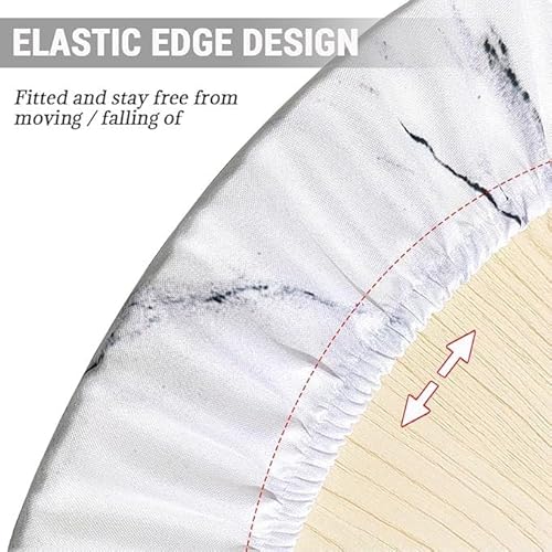 Tischdecke Rund 60 cm Blaues Meer Strand Gartentischdecke Rund Elastisch Polyester Waschbar Outdoor-Tischdecken Gartentischdecke Wetterfest Restaurant Runde Tischdecke von ZZDXW