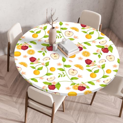 Tischdecke Rund 60 cm Rote Apfelblätter Gartentischdecke Rund Elastisch Polyester Waschbar Outdoor-Tischdecken Gartentischdecke Wetterfest Restaurant Runde Tischdecke Tischdecke Rund 60 cm Rote Apfelblätter Gartentischdecke Rund Elastisch Polyester Waschbar Outdoor-Tischdecken Gartentischdecke Wetterfest Restaurant Runde Tischdecke von ZZDXW