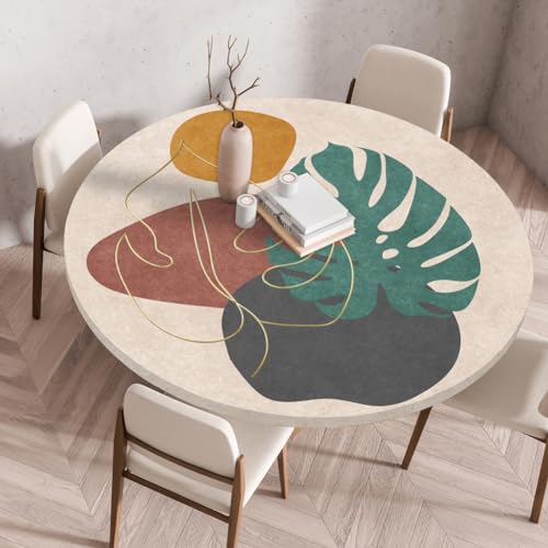 Tischdecke Rund 70 cm Blatt Tropical Beige Gartentischdecke Rund Elastisch Polyester Waschbar Outdoor-Tischdecken Gartentischdecke Wetterfest Restaurant Runde Tischdecke Tischdecke Rund 70 cm Blatt Tropical Beige Gartentischdecke Rund Elastisch Polyester Waschbar Outdoor-Tischdecken Gartentischdecke Wetterfest Restaurant Runde Tischdecke von ZZDXW