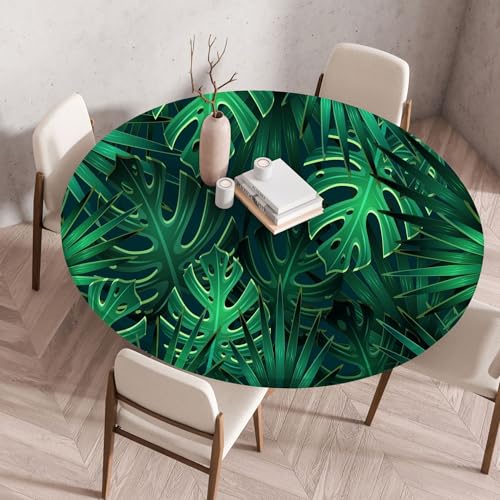 Tischdecke Rund 70 cm Dunkelgrüne Blätter Gartentischdecke Rund Elastisch Polyester Waschbar Outdoor-Tischdecken Gartentischdecke Wetterfest Restaurant Runde Tischdecke Tischdecke Rund 70 cm Dunkelgrüne Blätter Gartentischdecke Rund Elastisch Polyester Waschbar Outdoor-Tischdecken Gartentischdecke Wetterfest Restaurant Runde Tischdecke von ZZDXW