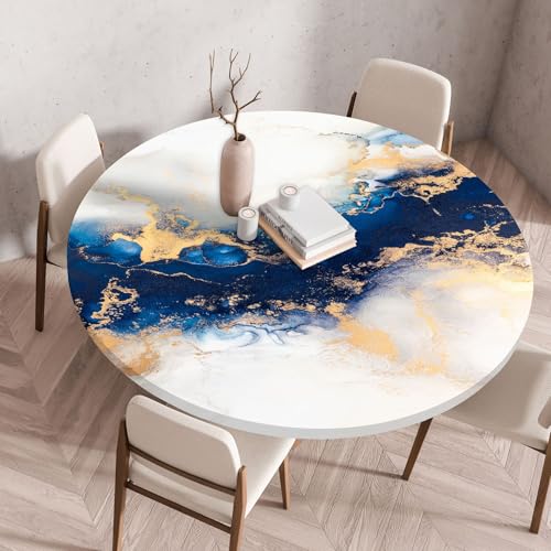 Tischdecke Rund 70 cm Goldener Beige Marmor Gartentischdecke Rund Elastisch Polyester Waschbar Outdoor-Tischdecken Gartentischdecke Wetterfest Restaurant Runde Tischdecke Tischdecke Rund 70 cm Goldener Beige Marmor Gartentischdecke Rund Elastisch Polyester Waschbar Outdoor-Tischdecken Gartentischdecke Wetterfest Restaurant Runde Tischdecke von ZZDXW
