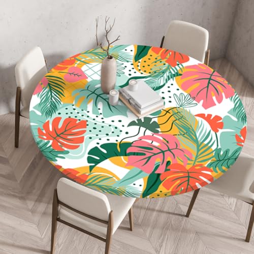 Tischdecke Rund 70 cm Grüne Tropische Blätter Gartentischdecke Rund Elastisch Polyester Waschbar Outdoor-Tischdecken Gartentischdecke Wetterfest Restaurant Runde Tischdecke Tischdecke Rund 70 cm Grüne Tropische Blätter Gartentischdecke Rund Elastisch Polyester Waschbar Outdoor-Tischdecken Gartentischdecke Wetterfest Restaurant Runde Tischdecke von ZZDXW