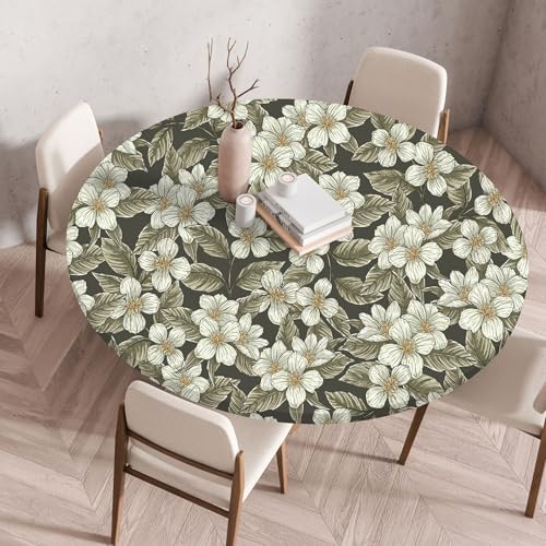 Tischdecke Rund 70 cm Olivengrün Blumen Gartentischdecke Rund Elastisch Polyester Waschbar Outdoor-Tischdecken Gartentischdecke Wetterfest Restaurant Runde Tischdecke Tischdecke Rund 70 cm Olivengrün Blumen Gartentischdecke Rund Elastisch Polyester Waschbar Outdoor-Tischdecken Gartentischdecke Wetterfest Restaurant Runde Tischdecke von ZZDXW