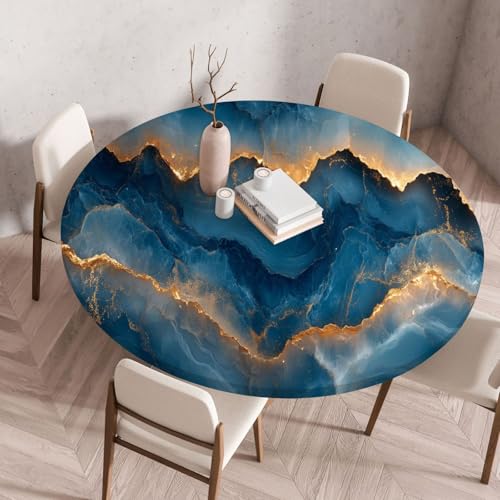 Tischdecke Rund 90 cm Blauer Bergmarmor Gartentischdecke Rund Elastisch Polyester Waschbar Outdoor-Tischdecken Gartentischdecke Wetterfest Restaurant Runde Tischdecke Tischdecke Rund 90 cm Blauer Bergmarmor Gartentischdecke Rund Elastisch Polyester Waschbar Outdoor-Tischdecken Gartentischdecke Wetterfest Restaurant Runde Tischdecke von ZZDXW