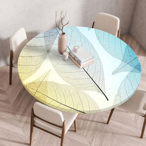 Tischdecke Rund 90 cm Gelbes Retro Blatt Gartentischdecke Rund Elastisch Polyester Waschbar Outdoor-Tischdecken Gartentischdecke Wetterfest Restaurant Runde Tischdecke Tischdecke Rund 90 cm Gelbes Retro Blatt Gartentischdecke Rund Elastisch Polyester Waschbar Outdoor-Tischdecken Gartentischdecke Wetterfest Restaurant Runde Tischdecke von ZZDXW