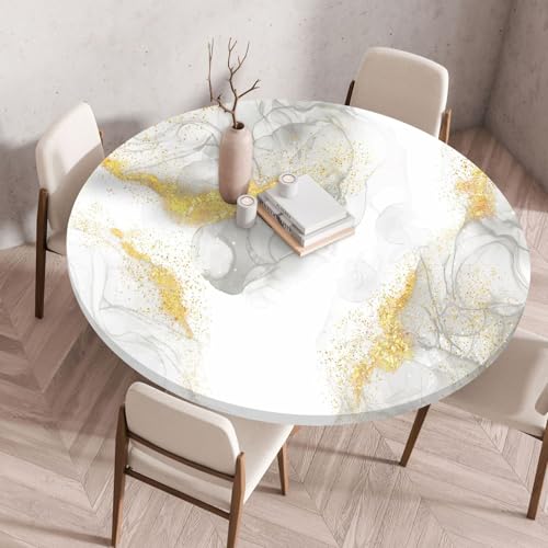 Tischdecke Rund 90 cm Goldener Beige Marmor Gartentischdecke Rund Elastisch Polyester Waschbar Outdoor-Tischdecken Gartentischdecke Wetterfest Restaurant Runde Tischdecke Tischdecke Rund 90 cm Goldener Beige Marmor Gartentischdecke Rund Elastisch Polyester Waschbar Outdoor-Tischdecken Gartentischdecke Wetterfest Restaurant Runde Tischdecke von ZZDXW