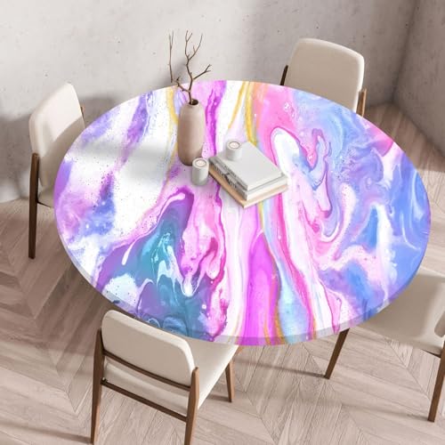 Tischdecke Rund 90 cm Rosa Lila Marmor Gartentischdecke Rund Elastisch Polyester Waschbar Outdoor-Tischdecken Gartentischdecke Wetterfest Restaurant Runde Tischdecke Tischdecke Rund 90 cm Rosa Lila Marmor Gartentischdecke Rund Elastisch Polyester Waschbar Outdoor-Tischdecken Gartentischdecke Wetterfest Restaurant Runde Tischdecke von ZZDXW