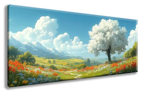 Baum Diamond Painting, Landschaft Diamond Painting Erwachsene Groß XXL (70x140 cm), 5D Runder Vollbohrer Diamant Crystal Art Bastelnset, Mosaik Bastel Erwachsene für Deko Schlafzimmer -zzg2508QR von ZZGBDWOU