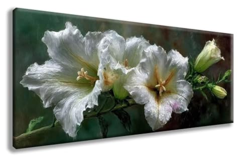 Blume Diamond Painting, Lilie Diamond Painting Erwachsene Groß XXL (50x100 cm), 5D Runder Vollbohrer Diamant Crystal Art Bastelnset, Mosaik Bastel Erwachsene für Deko Schlafzimmer -zzg250877MSS von ZZGBDWOU