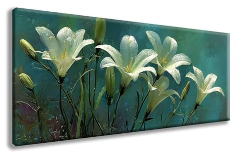 Blumen Diamond Painting, Lilie Diamond Painting Erwachsene Groß XXL (50x100 cm), 5D Runder Vollbohrer Diamant Crystal Art Bastelnset, Mosaik Bastel Erwachsene für Deko Schlafzimmer -zzg2508NV0CZ von ZZGBDWOU