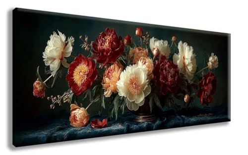 Blumen Diamond Painting, Pflanzen Diamond Painting Erwachsene Groß XXL 100x300 cm, 5D Runder Vollbohrer Diamant Crystal Art Bastelnset, Mosaik Bastel Erwachsene für Deko Schlafzimmer -zzg2508VV von ZZGBDWOU