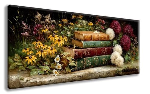 Buch Diamond Painting, Blumen Diamond Painting Erwachsene Groß XXL 30x60 cm, 5D Runder Vollbohrer Diamant Crystal Art Bastelnset, Mosaik Bastel Erwachsene für Deko Schlafzimmer, Geschenke -zzg2508A1 von ZZGBDWOU