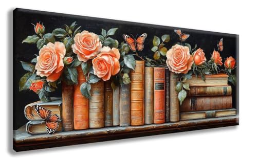 Buch Diamond Painting, Rose Diamond Painting Erwachsene Groß XXL (50x100 cm), 5D Runder Vollbohrer Diamant Crystal Art Bastelnset, Mosaik Bastel Erwachsene für Deko Schlafzimmer, Geschenke -zzg25089K von ZZGBDWOU