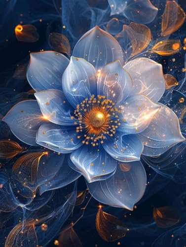 Diamond Painting Blume Diamond Painting Erwachsene, Crystal Art Magnolie Mosaik Bastelset Erwachsene Anfänger 5D DIY Full Drill Cross Stickerei Kits für Deko Wohnzimmer, Geschenke 90 x 120cm -g2503P7 von ZZGBDWOU