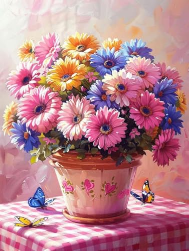 Diamond Painting Blume Diamond Painting Erwachsene, Crystal Art Schmetterling Mosaik Bastelset Erwachsene Anfänger Full Drill Cross Stickerei Kits für Deko Wohnzimmer, Geschenke 50cm x 70cm -g2503S5 Diamond Painting Blume Diamond Painting Erwachsene, Crystal Art Schmetterling Mosaik Bastelset Erwachsene Anfänger Full Drill Cross Stickerei Kits für Deko Wohnzimmer, Geschenke 50cm x 70cm -g2503S5 von ZZGBDWOU