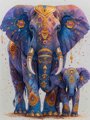 Diamond Painting Elefant Diamond Painting Erwachsene, Crystal Art Tier Mosaik Bastelset Erwachsene Anfänger 5D DIY Full Drill Cross Stickerei Kits für Deko Wohnzimmer, Geschenke 35 x 50cm -g25034V Diamond Painting Elefant Diamond Painting Erwachsene, Crystal Art Tier Mosaik Bastelset Erwachsene Anfänger 5D DIY Full Drill Cross Stickerei Kits für Deko Wohnzimmer, Geschenke 35 x 50cm -g25034V von ZZGBDWOU