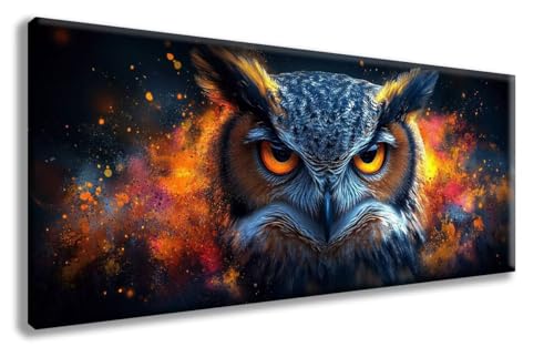 Diamond Painting Eule Diamond Painting Erwachsene Tiere Diamant Art, Diamant Malerei Kits Erwachsene Crystal Art Basteln, Stickerei Kreuzstich Bilder Set für Zimmer Deko, Geschenke 80x160cm -zzg2508X2 von ZZGBDWOU