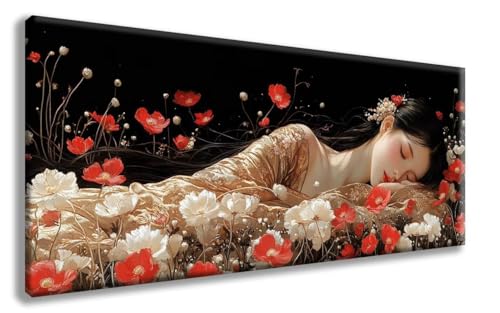 Diamond Painting Frau Diamond Painting Erwachsene Blumen Diamant Art, Diamant Malerei Kits Erwachsene Crystal Art Basteln, Stickerei Kreuzstich Bilder Set für Zimmer Deko 100x200 cm -zzg250881E5E von ZZGBDWOU