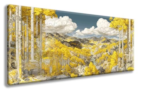 Diamond Painting Herbst Diamond Painting Erwachsene Landschaft Diamant Art, Diamant Malerei Kits Erwachsene Crystal Art Basteln, Stickerei Kreuzstich Bilder Set für Zimmer Deko (40x80 cm) -zzg2508GX von ZZGBDWOU