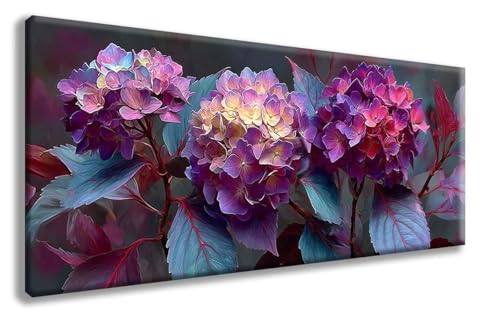 Diamond Painting Hortensie Diamond Painting Erwachsene Pflanzen Diamant Art, Diamant Malerei Kits Erwachsene Crystal Art Basteln, Stickerei Kreuzstich Bilder Set für Zimmer Deko (80x160 cm) -zzg250806 von ZZGBDWOU