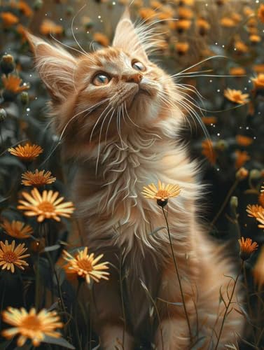 Diamond Painting Katze Diamond Painting Erwachsene, Crystal Art Blume Mosaik Bastelset Erwachsene Anfänger 5D DIY Full Drill Cross Stickerei Kits für Deko Wohnzimmer, Geschenke 25 x 35cm -g2503N7 Diamond Painting Katze Diamond Painting Erwachsene, Crystal Art Blume Mosaik Bastelset Erwachsene Anfänger 5D DIY Full Drill Cross Stickerei Kits für Deko Wohnzimmer, Geschenke 25 x 35cm -g2503N7 von ZZGBDWOU