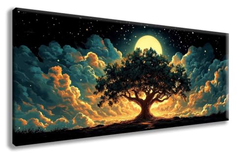 Diamond Painting Landschaft Diamond Painting Erwachsene Baum Diamant Art, Diamant Malerei Kits Erwachsene Crystal Art Basteln, Stickerei Kreuzstich Bilder Set für Zimmer Deko (60x120 cm) -zzg2508ZI von ZZGBDWOU