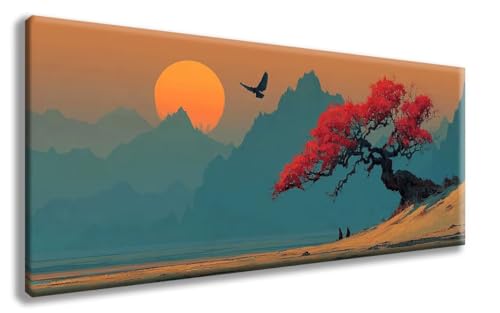 Diamond Painting Landschaft Diamond Painting Erwachsene Sonnenuntergang Diamant Art, Diamant Malerei Kits Erwachsene Crystal Art Basteln, Stickerei Kreuzstich Bilder, Zimmer Deko (40x80 cm) -zg088S von ZZGBDWOU