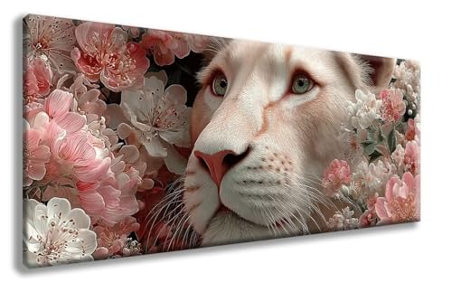 Diamond Painting LöWe Diamond Painting Erwachsene Blumen Diamant Art, Diamant Malerei Kits Erwachsene Crystal Art Basteln, Stickerei Kreuzstich Bilder Set für Zimmer Deko (80x160 cm) -zzg250810 von ZZGBDWOU