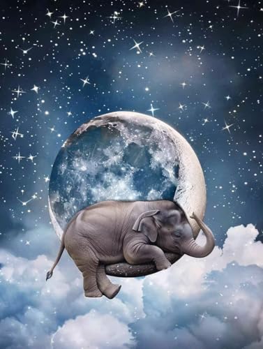 Diamond Painting Sternenhimmel Diamond Painting Erwachsene, Crystal Art Elefant Mosaik Bastelset Erwachsene Anfänger Full Drill Cross Stickerei Kits für Deko Wohnzimmer, Geschenke 35cm x 50cm -g2503R3 Diamond Painting Sternenhimmel Diamond Painting Erwachsene, Crystal Art Elefant Mosaik Bastelset Erwachsene Anfänger Full Drill Cross Stickerei Kits für Deko Wohnzimmer, Geschenke 35cm x 50cm -g2503R3 von ZZGBDWOU