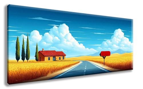 Diamond Painting Weizenfeld Diamond Painting Erwachsene Landschaft Diamant Art, Diamant Malerei Kits Erwachsene Crystal Art Basteln, Stickerei Kreuzstich Bilder Set, Zimmer Deko 100x200cm -zzg2508MW von ZZGBDWOU