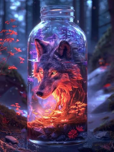 Diamond Painting Wolf Diamond Painting Erwachsene, Crystal Art Wald Mosaik Bastelset Erwachsene Anfänger 5D DIY Full Drill Cross Stickerei Kits für Deko Wohnzimmer, Geschenke 25cm x 35cm -g250324 Diamond Painting Wolf Diamond Painting Erwachsene, Crystal Art Wald Mosaik Bastelset Erwachsene Anfänger 5D DIY Full Drill Cross Stickerei Kits für Deko Wohnzimmer, Geschenke 25cm x 35cm -g250324 von ZZGBDWOU