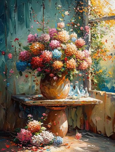 Diamond Painting XXL 20 x 30cm, Diamant Painting Bilder Vase Crystal Art Blume Mosaik Bastelset Erwachsene 5D DIY Full Drill Cross Stickerei Kits für Anfänger, Deko Wohnzimmer, Geschenke -g2503HT Diamond Painting XXL 20 x 30cm, Diamant Painting Bilder Vase Crystal Art Blume Mosaik Bastelset Erwachsene 5D DIY Full Drill Cross Stickerei Kits für Anfänger, Deko Wohnzimmer, Geschenke -g2503HT von ZZGBDWOU
