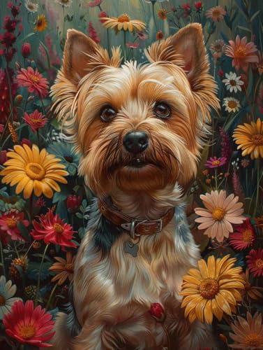 Diamond Painting XXL 20x30cm, Diamant Painting Bilder Hund Crystal Art Blume Mosaik Bastelset Erwachsene 5D DIY Full Drill Cross Stickerei Kits für Anfänger, Zimmer Deko Wohnzimmer, Geschenke -g2503ZT Diamond Painting XXL 20x30cm, Diamant Painting Bilder Hund Crystal Art Blume Mosaik Bastelset Erwachsene 5D DIY Full Drill Cross Stickerei Kits für Anfänger, Zimmer Deko Wohnzimmer, Geschenke -g2503ZT von ZZGBDWOU