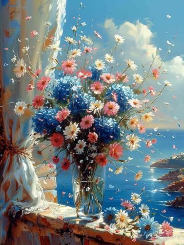 Diamond Painting XXL 30cm x 40cm, Diamant Painting Bilder Blume Crystal Art Ozean Mosaik Bastelset Erwachsene 5D DIY Full Drill Cross Stickerei Kits für Anfänger, Deko Wohnzimmer, Geschenke -g25032B Diamond Painting XXL 30cm x 40cm, Diamant Painting Bilder Blume Crystal Art Ozean Mosaik Bastelset Erwachsene 5D DIY Full Drill Cross Stickerei Kits für Anfänger, Deko Wohnzimmer, Geschenke -g25032B von ZZGBDWOU