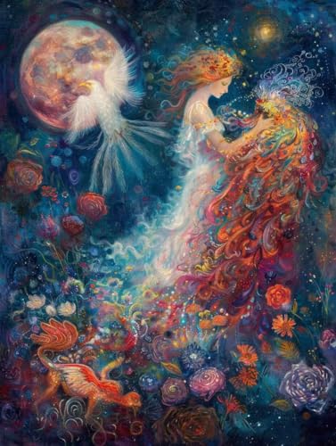 Diamond Painting XXL 30x40cm, Diamant Painting Bilder Frau Crystal Art Kunst Mosaik Bastelset Erwachsene 5D DIY Full Drill Cross Stickerei Kits für Anfänger, Zimmer Deko Wohnzimmer, Geschenke -g25037L Diamond Painting XXL 30x40cm, Diamant Painting Bilder Frau Crystal Art Kunst Mosaik Bastelset Erwachsene 5D DIY Full Drill Cross Stickerei Kits für Anfänger, Zimmer Deko Wohnzimmer, Geschenke -g25037L von ZZGBDWOU